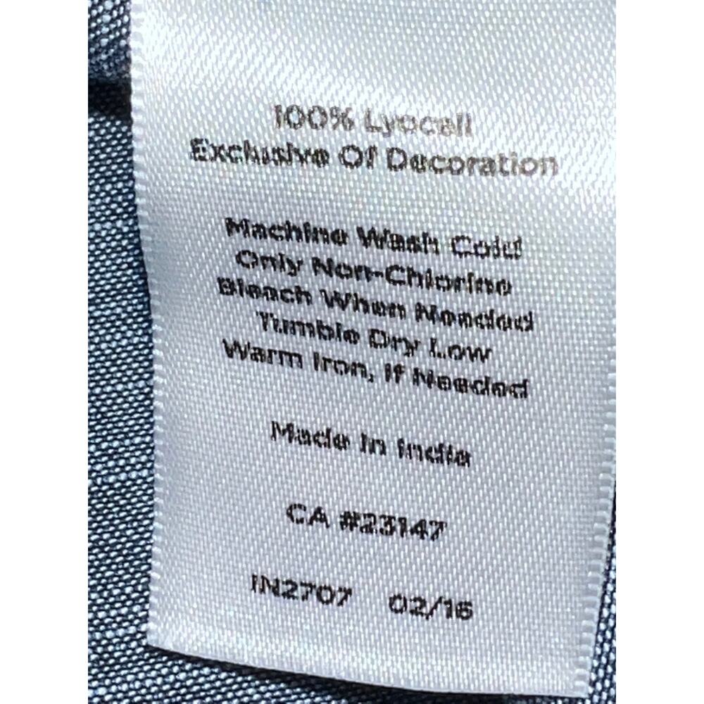Talbots Chambray & Embroidered Tank Womens S - Picture 4 of 5